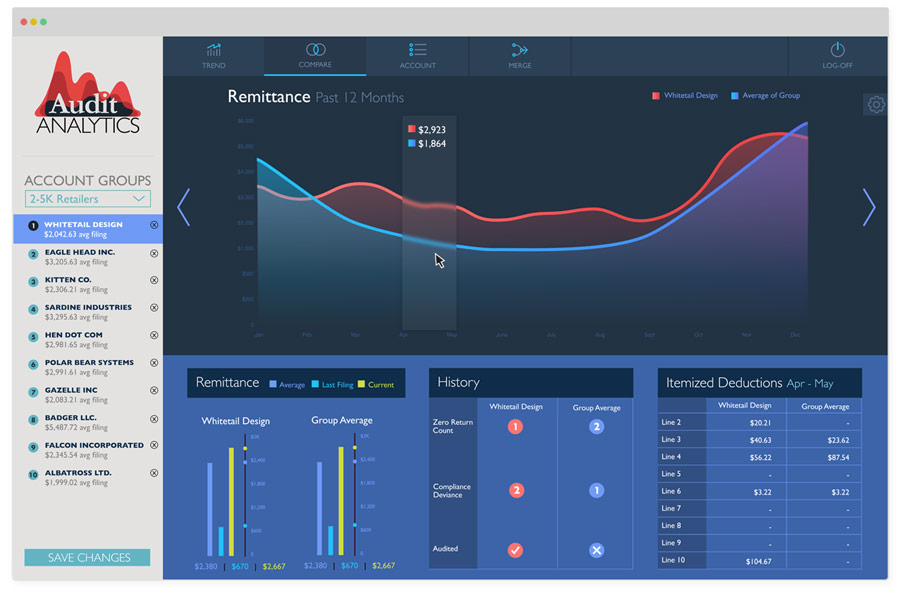 Audit Analytics application page