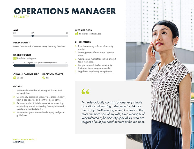 RH-ISAC Personas: Operations Manager